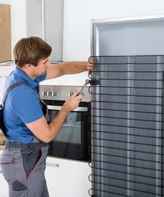 Man working on Refrigerator